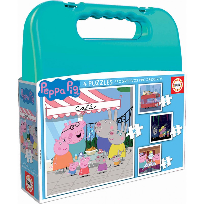 Educa - Puzzle 6, 9, 12 et 16 pièces - Peppa Pig