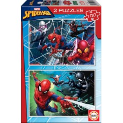 Educa - Puzzle 2x100 pièces - Spiderman