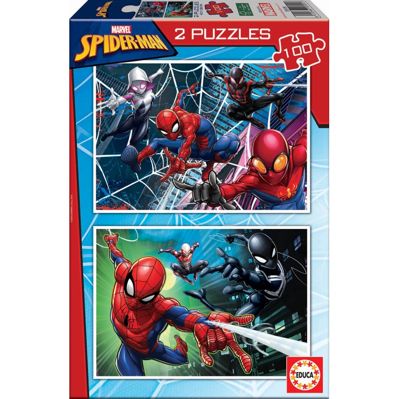 Educa - Puzzle 2x100 pièces - Spiderman