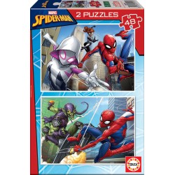Educa - Puzzle 2x48 pièces - Spiderman