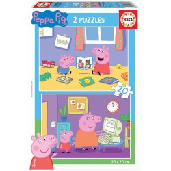Educa - Puzzle 2x20 pièces - Peppa Pig