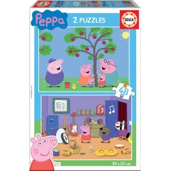 Educa - Puzzle 2x48 pièces - Peppa Pig