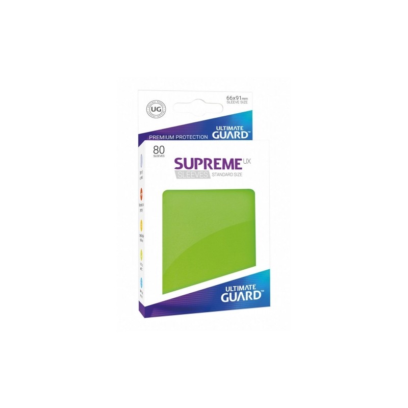 Ultimate Guard - Paquet de 80 sleeves Suprême UX - Taille standard - Vert clair