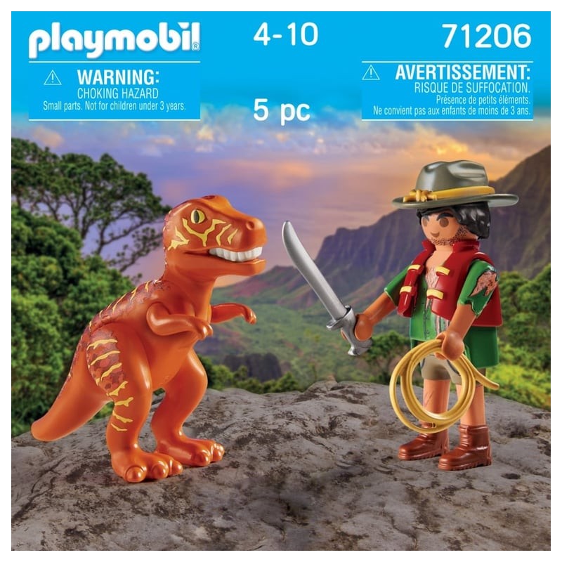Playmobil - 71206 - Duo - Aventurier et tyrannosaure