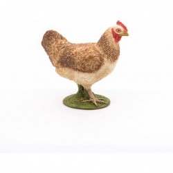 Papo - Figurine - 51159 - La vie à la ferme - Poule rousse