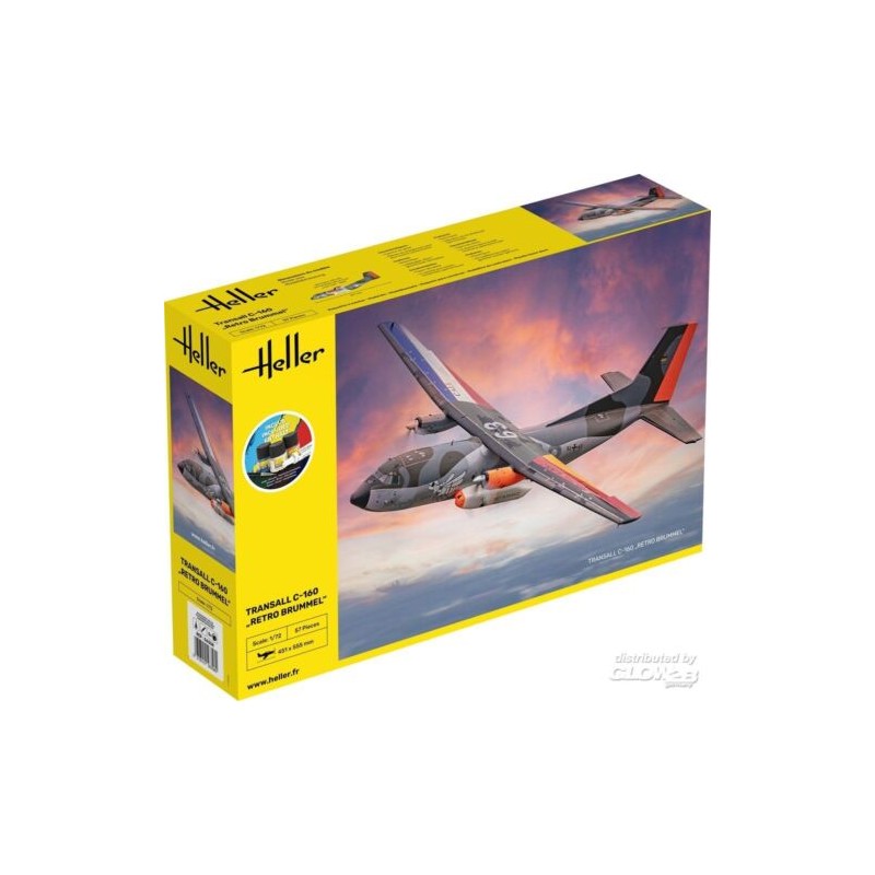 Heller - Maquette d'avion - Starter Kit - Transall C-160 Rétro Brummel