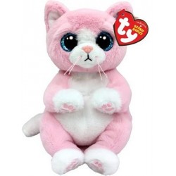 Peluche TY - Peluche 15 cm - Lillibell le chat rose