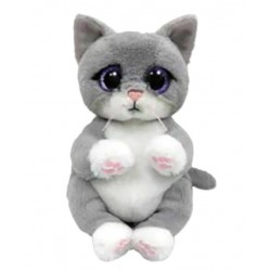 Peluche TY - Peluche 15 cm - Morgan le chat gris