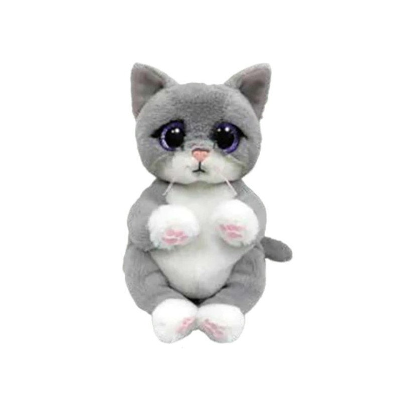 Peluche TY - Peluche 15 cm - Morgan le chat gris