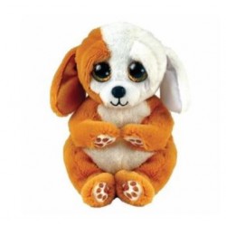 Peluche TY - Peluche 15 cm - Ruggles le chien blanc et marron