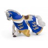 Papo - Figurine - 39952 - Médiéval fantastique - Cheval du Roi Arthur bleu