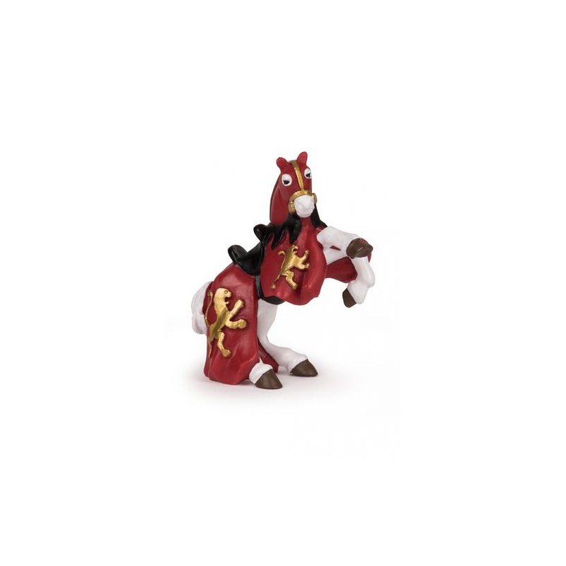 Papo - Figurine - 39340 - Médiéval fantastique - Cheval du Roi Richard rouge