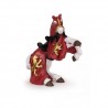 Papo - Figurine - 39340 - Médiéval fantastique - Cheval du Roi Richard rouge