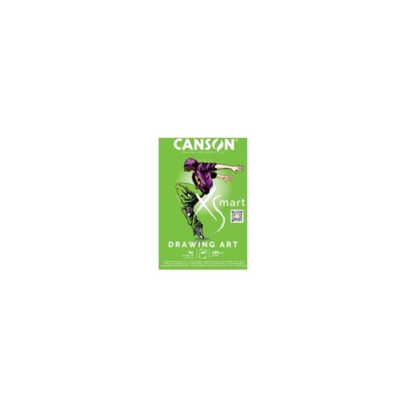 Canson - Beaux arts - Bloc de dessin CS'Mart Drawing art - A4 - 40 feuilles - 150g/m2