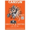 Canson - Beaux arts - Bloc de dessin CS'Mart Sketch et Notes - A4 - 50 feuilles - 90g/m2