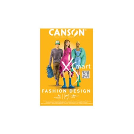 Canson - Beaux arts - Bloc de dessin XS'Mart Fashion design - A4 - 30 feuilles - 180g/m2