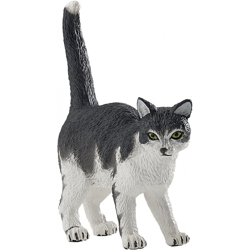 Papo - Figurine - 54041 - Chiens et chats - Chat noir et blanc