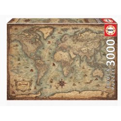 Educa - Puzzle 3000 pièces - carte du monde