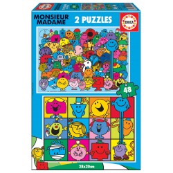 Educa - Puzzle 2x48 pièces - Monsieur Madame