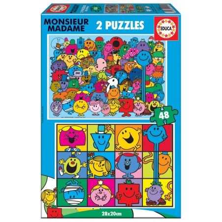 Educa - Puzzle 2x48 pièces - Monsieur Madame