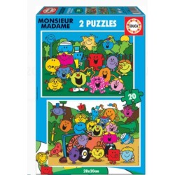 Educa - Puzzle 2x20 pièces - Monsieur Madame