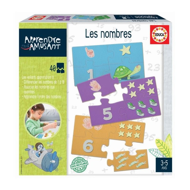 Educa - Puzzle 40 pièces - Les nombres