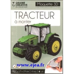 Graine créative - Puzzle 65 pièces - Maquette 3D - Tracteur