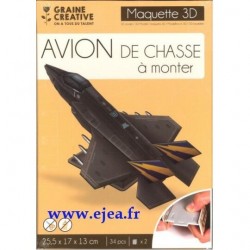 Graine créative - Puzzle 34 pièces - Maquette 3D - Avion de chasse