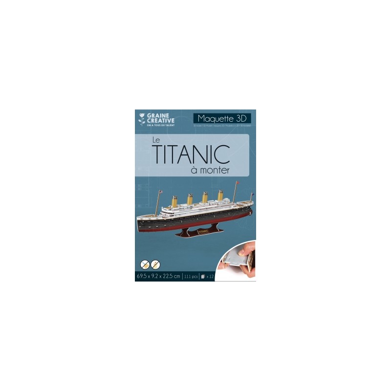 Graine créative - Puzzle 111 pièces - Maquette 3D - Titanic