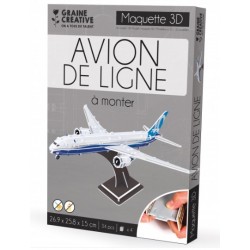 Graine créative - Puzzle 47 pièces - Maquette 3D - Avion de ligne