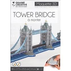 Graine Créative - Loisirs créatifs - Maquette 3D en carton mousse - Tower Bridge