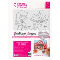 Graine Créative - Loisirs créatifs - Kit plastique fou - Théatre - Cirque 3D