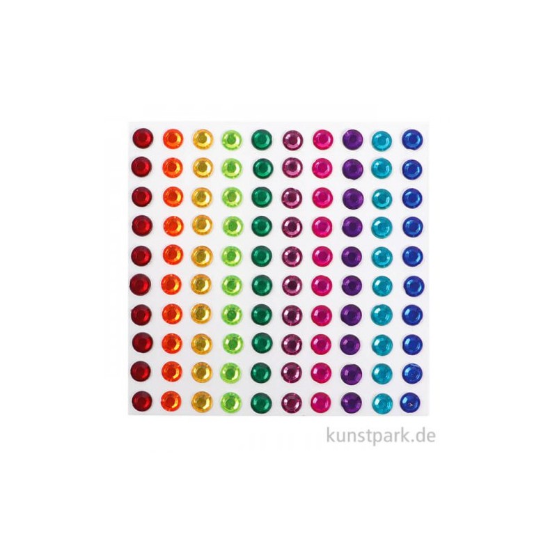 Graine Créative - Loisirs créatifs - Strass adhésifs couleurs vives - 5mm