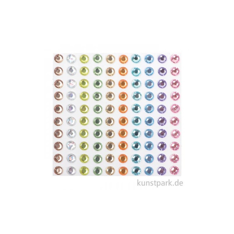 Graine Créative - Loisirs créatifs - Strass adhésifs couleurs pastel - 5mm