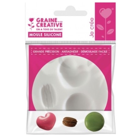 Graine Créative - Loisirs créatifs - Moule en silicone mini - thème macaron