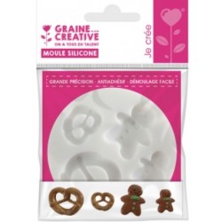 Graine Créative - Loisirs créatifs - Moule en silicone mini - thème pain d'épice