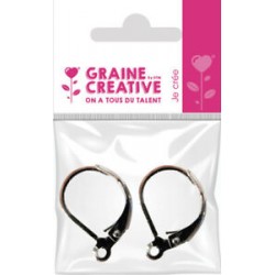 Graine Créative - Loisirs créatifs - Boucles d'oreilles dormeuses viel argent