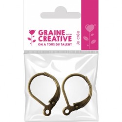 Graine Créative - Loisirs créatifs - Boucles d'oreilles dormeuses bronze