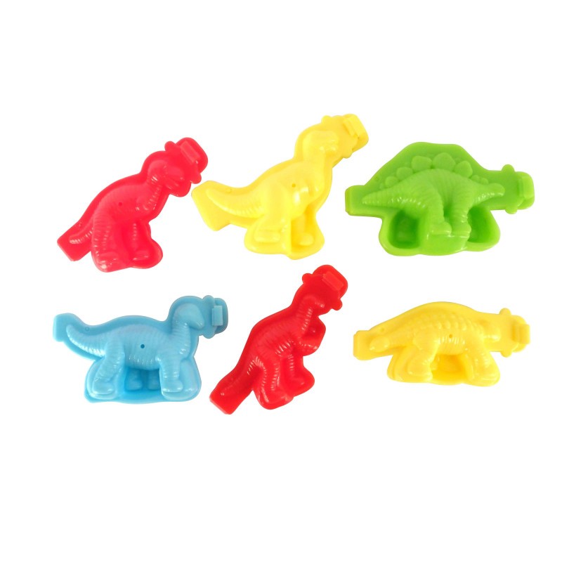 Graine Créative - Loisirs créatifs - 6 moules 3D formes Dinosaures