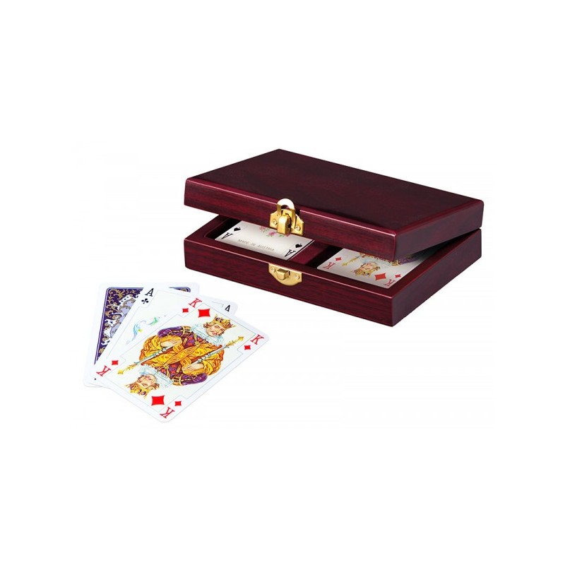 Piatnik - Jeu de société - Coffret en bois pour jeux de cartes