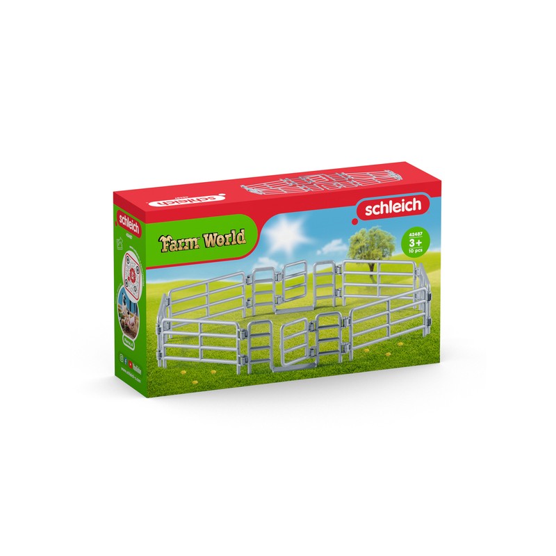 Schleich - 42487 - Farm World - Accessoires de ferme - Clôture corral