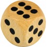 Marc Vidal - Jeu rétro - Gros dé en bois brut - 3 cm