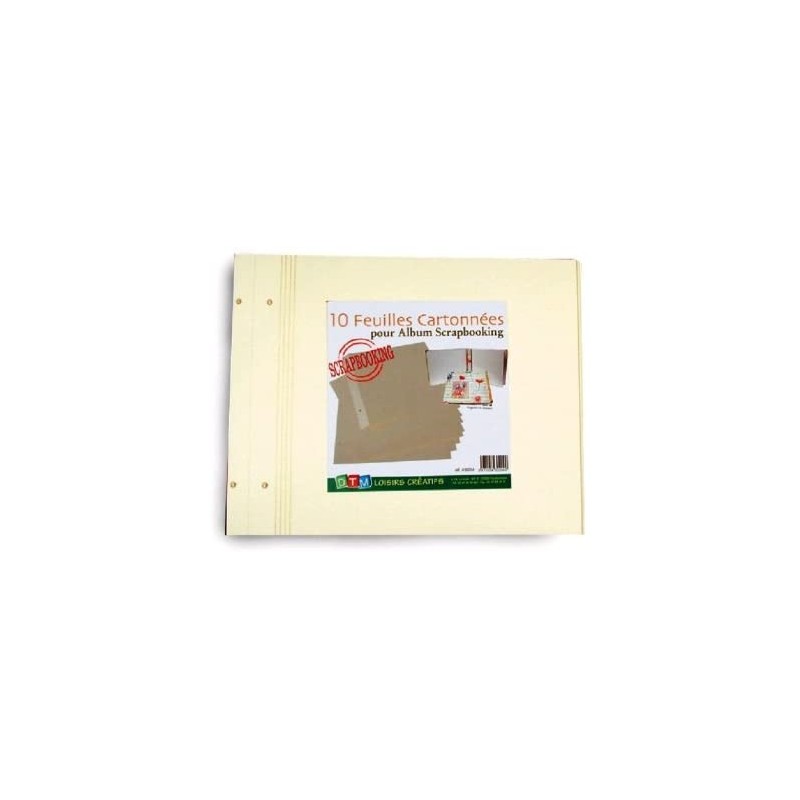 Graine Créative - Loisirs créatifs - Lot de 10 feuilles cartonnées - Ivoire