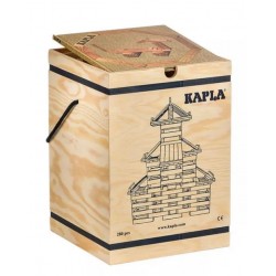 Kapla - Jeu de construction - Grand baril en bois - 280 pièces et livre volume 4