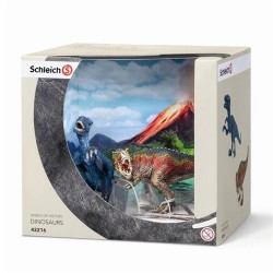 Schleich - 42216 - Dinosaures - Coffret avec Tyrannosaure Rex et Velociraptor