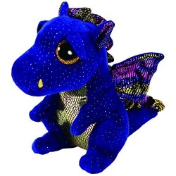 Peluche TY - Peluche 23 cm - Saffire le dragon bleu