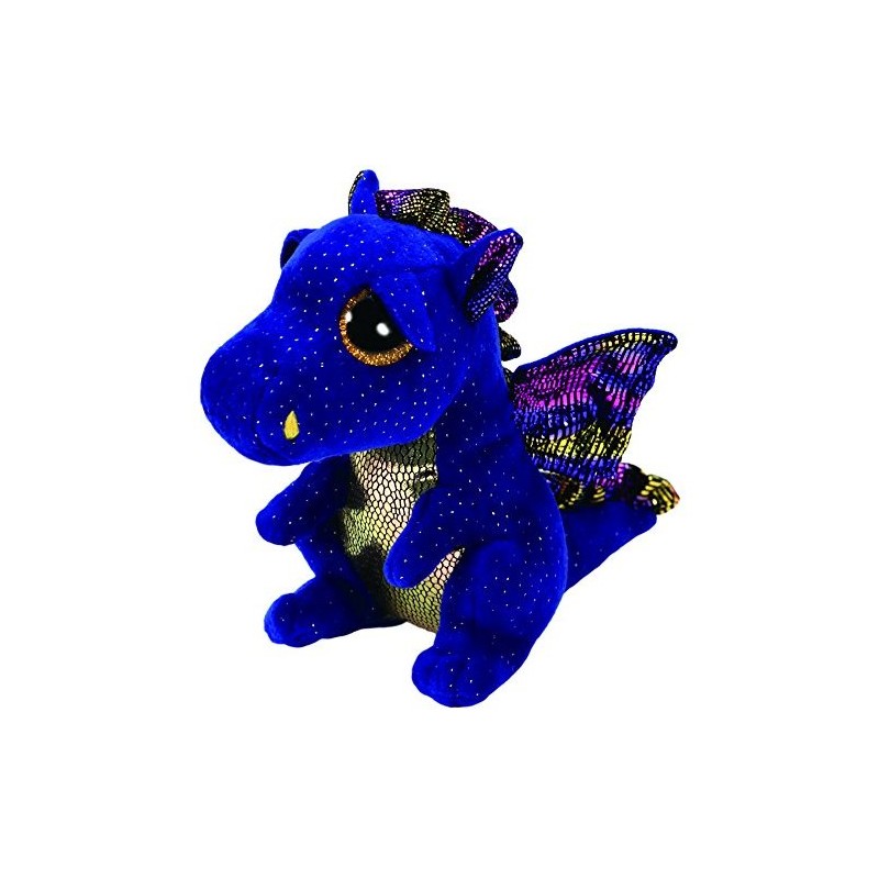 Peluche TY - Peluche 23 cm - Saffire le dragon bleu