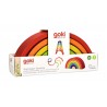 Goki - Jouet en bois - Arc en ciel coloré à empiler