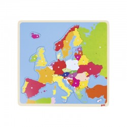 Goki - Puzzle 38 pièces en bois - Carte d'Europe