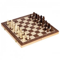 Goki - Jeu de société - Jeu d'échecs en bois - 38 cm
